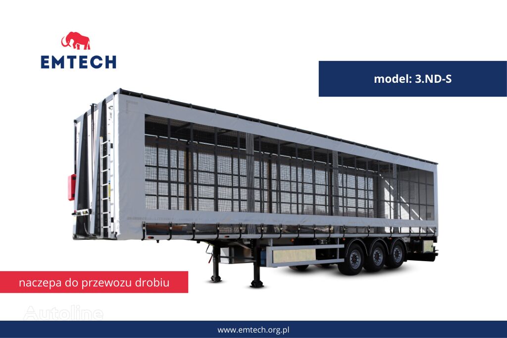 neuer Emtech SERIA ND, MODEL: 3.ND-S Geflügeltransporter Auflieger