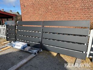 металлоконструкция Motorstyrd dubbelgrind med g&aring;nggrind svart 4m + 1m