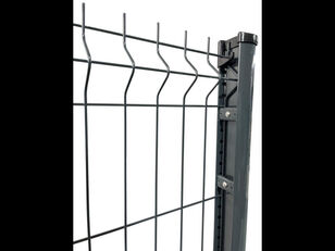 ألواح سياج ثلاثية الأبعاد صلبة مقاس 123 &times; 250 سم باللون الأخضر RAL 6005 وعمود