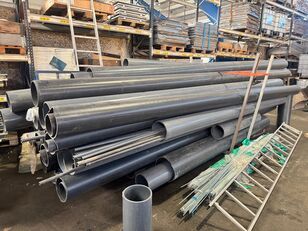 Lot of new plastic pipes for water in several dimensions