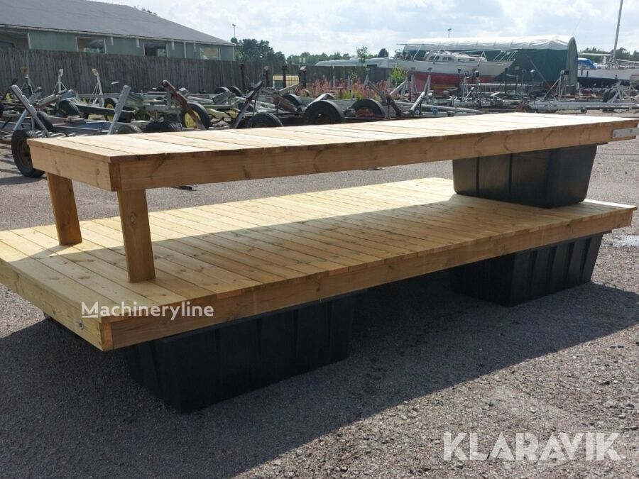 Причал с трапом 4000х1200 мм с 2 якорными камнями - Machineryline
