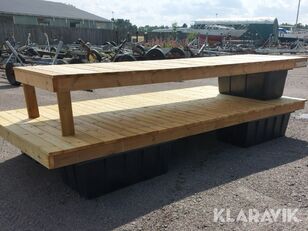 Jetty with gangway 4000x1200mm with 2 anchor stones