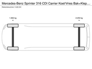 بيع شاحنة التبريد < 3.5طن Mercedes-Benz Sprinter 316 CDI Carrier Koel/Vries Bak+Klep. Dag en nacht aansl - صورة 24 | Autoline SA شاحنة التبريد < 3.5طن Mercedes-Benz Sprinter 316 CDI Carrier Koel/Vries Bak+Klep. Dag en nacht aansl | صورة 24 - Autoline