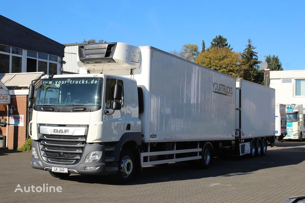 camion frigorifique DAF CF 480 CS 950/Strom/Schlafkabine/Durchlade/ZUG!