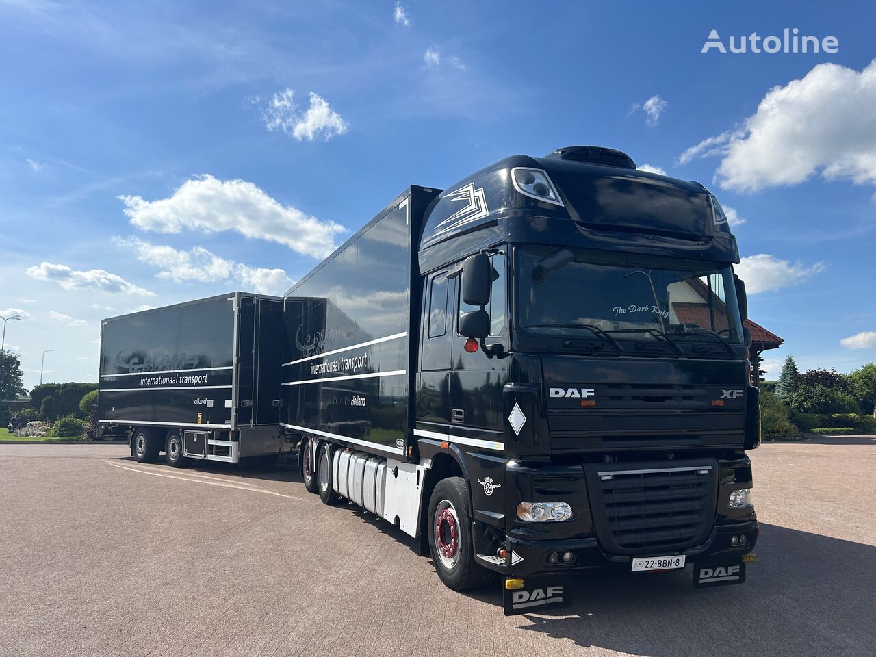 camion frigorifique DAF XF 105.460 / tandem przejazdowy 38 pal./ thermoking / windy