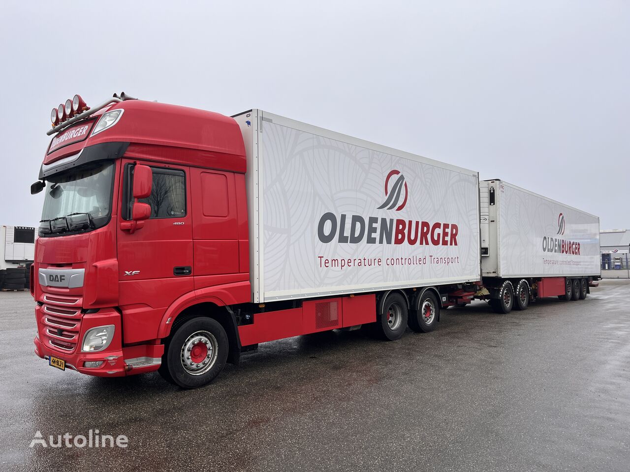 DAF XF 480  refrigerated truck + refrigerated trailer