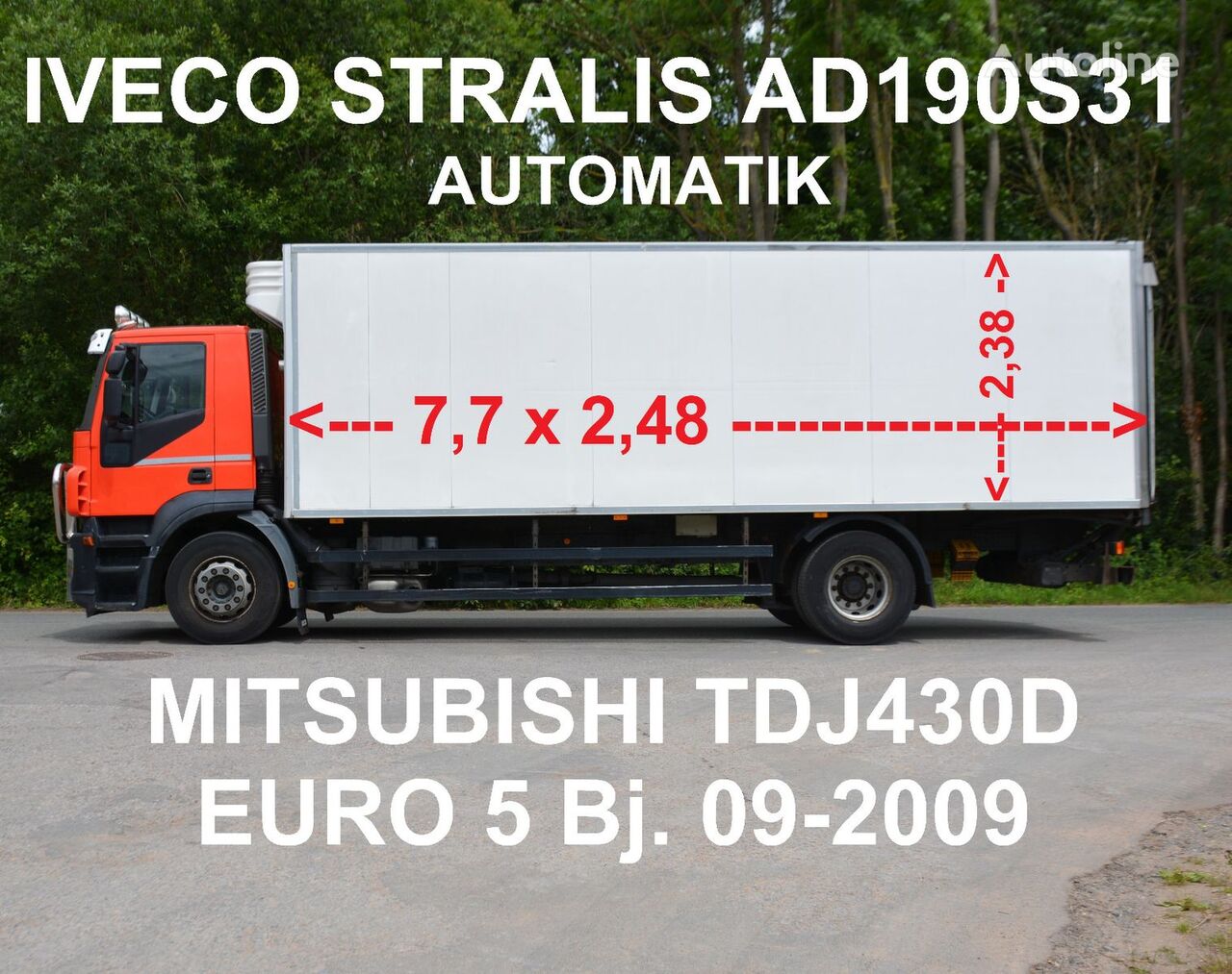 IVECO STRALIS AD190S31 camión frigorífico