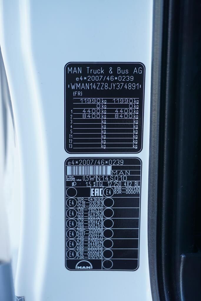 MAN TGL / 12.250 / ACC / EURO 6 / CHŁODNIA / 2 KOMOROWA