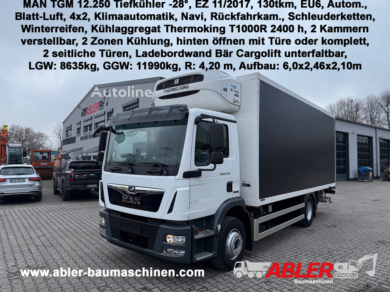 MAN TGM 12.250 Tiefkühler -28° 2 KAmmern T1000R camión frigorífico - Autoline