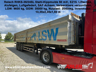 полуприцеп ломовоз Reisch RHKS-35/24SL Stahl Kippmulde 50m3 SAF LIFT ALU