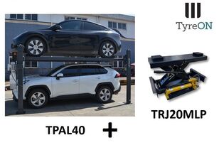 new TyreON TPAL40 4 post mobile parking lift 4T + TRJ20MLP hydraulic slidin 4 post car lift