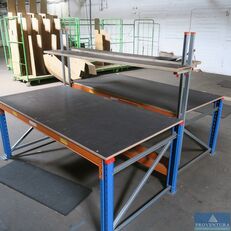 Montagetische Schwerlast Stahl/Holz ca. 240x90t cm workbench