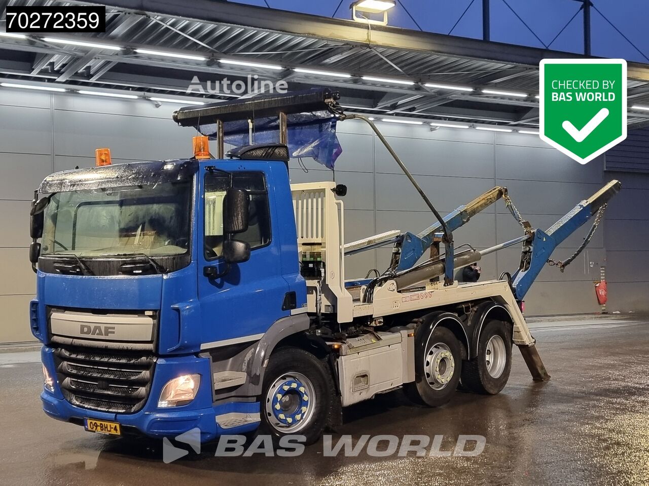 DAF CF 400 6X2 NL-Truck VDL P-18 Skiploader Lenkachse ACC Euro 6 skip loader truck