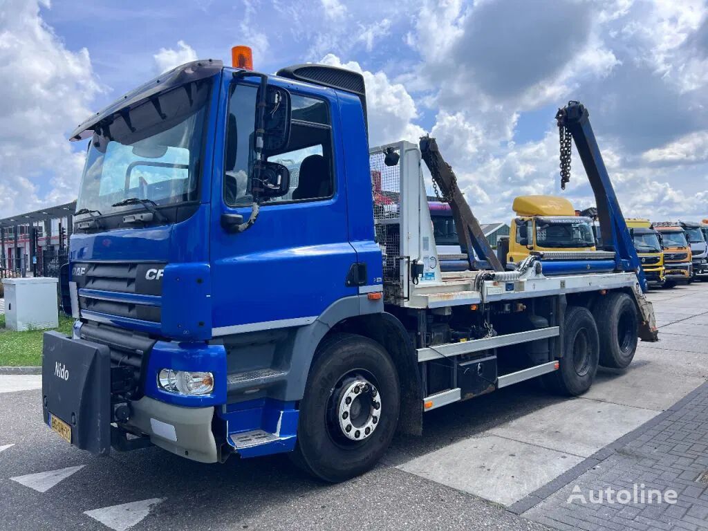 DAF CF 85.360 6X2 EURO 5 HYVA SKIPLOADER + NIDO skip loader truck - Autoline