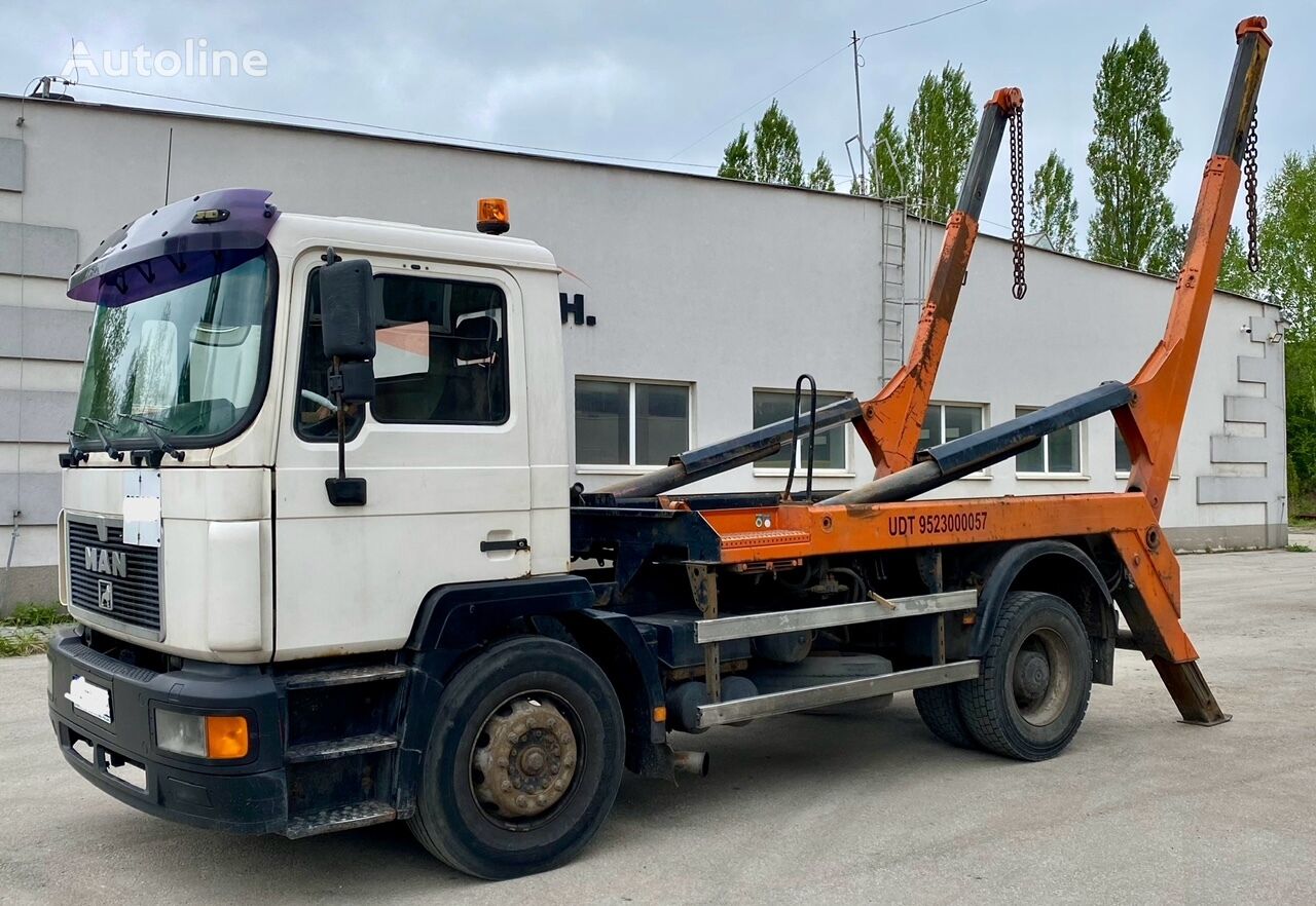 MAN 18.260 lift dumper for containers 4x2 MANUAL FULL RESOR skip loader truck