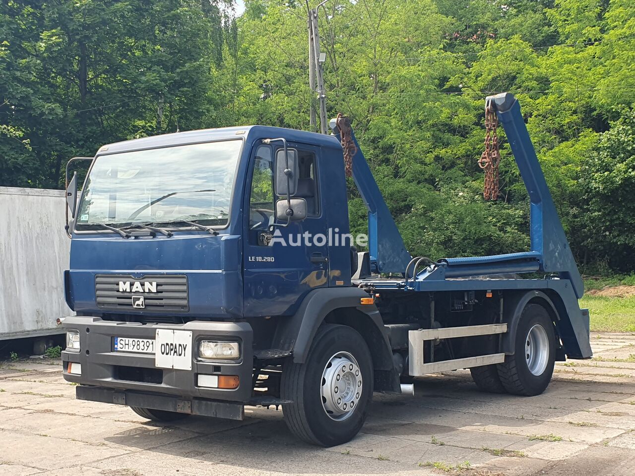 MAN LE18.280 skip loader truck