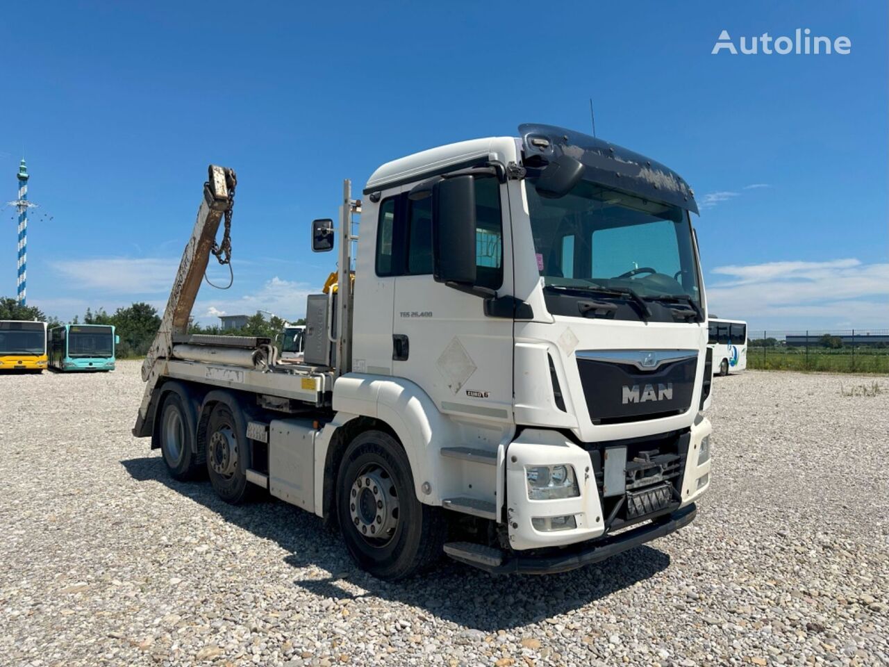 MAN TGS 26.400  skip loader truck