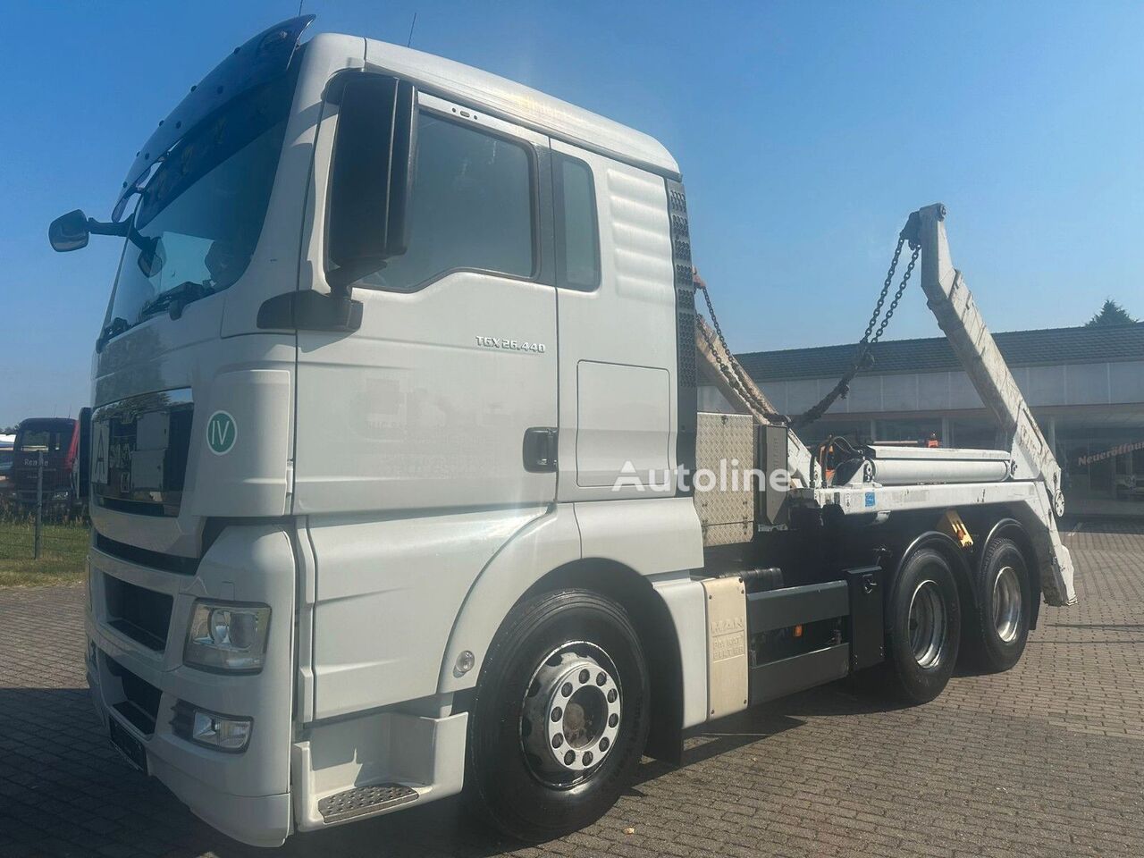 MAN TGX 26.440 6x4 Skip loader liftdumper lastbil til salg | Autoline DK MAN TGX 26.440 6x4 Skip loader liftdumper lastbil - Autoline