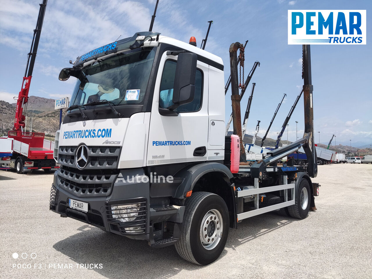 Mercedes-Benz AROCS 1845 PORTACONTENEDOR CADENA skip loader truck for sale | Autoline GH Mercedes-Benz AROCS 1845 PORTACONTENEDOR CADENA skip loader truck - Autoline