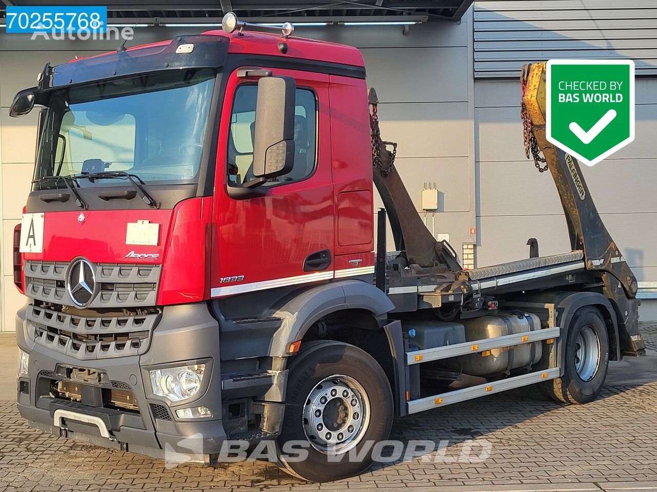 бункеровоз Mercedes-Benz Arocs 1833 4X2 Manual 14tons Palfinger Skiploader Euro 6