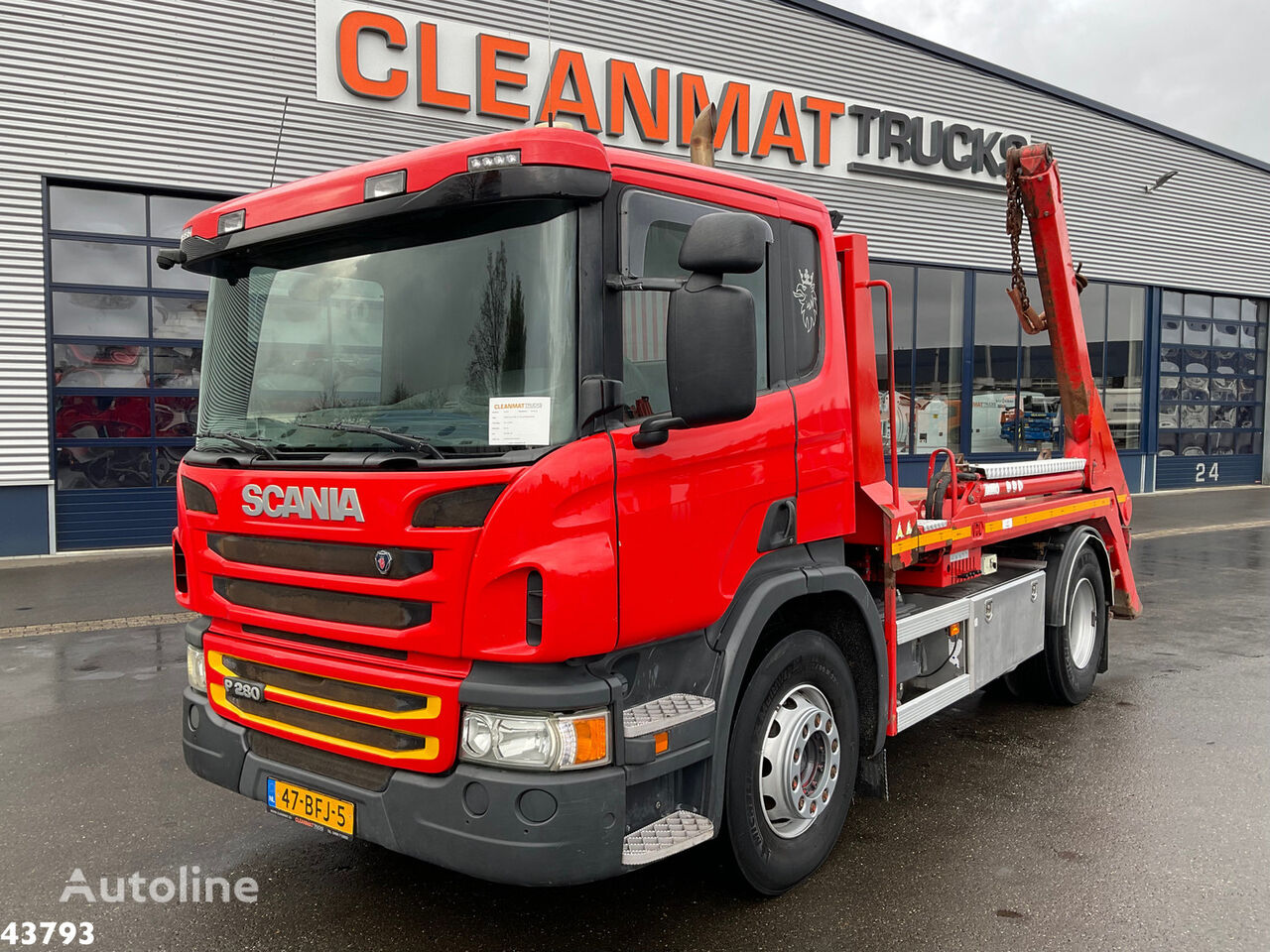 Scania P 280 Euro 6 VDL 13 Ton portaalsysteem skip loader truck