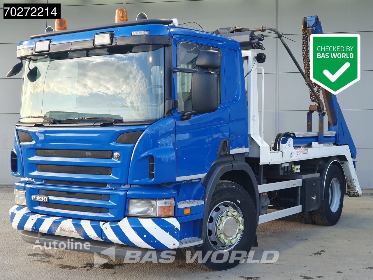 skip-loader sunkvežimis Scania P230 4X2 NL-Truck Automatic 13T VDL Euro 5