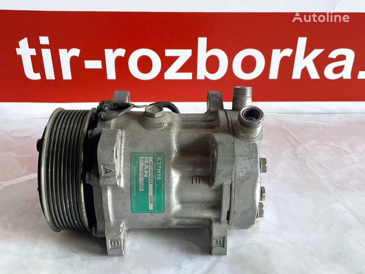 Sanden Kompresor kondytsionera MAN TGA/TGS/TGX >2000 24V 5177970-7028 AC compressor for MAN TGA, TGS truck tractor