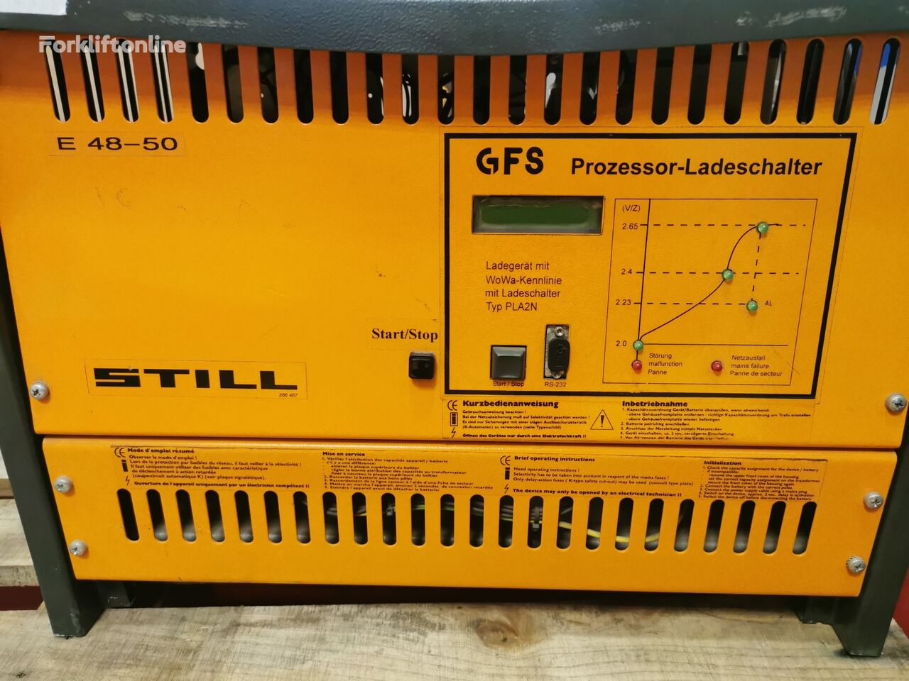 Still E48-50A acumulador para Still Still 48V 50A, charger Still E48 - 50 230V carretilla eléctrica