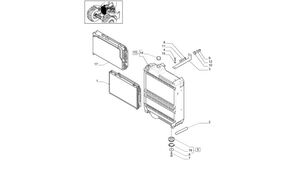 kondicionieriaus radiatorius 84156148 ratinio traktoriaus New Holland T6010
