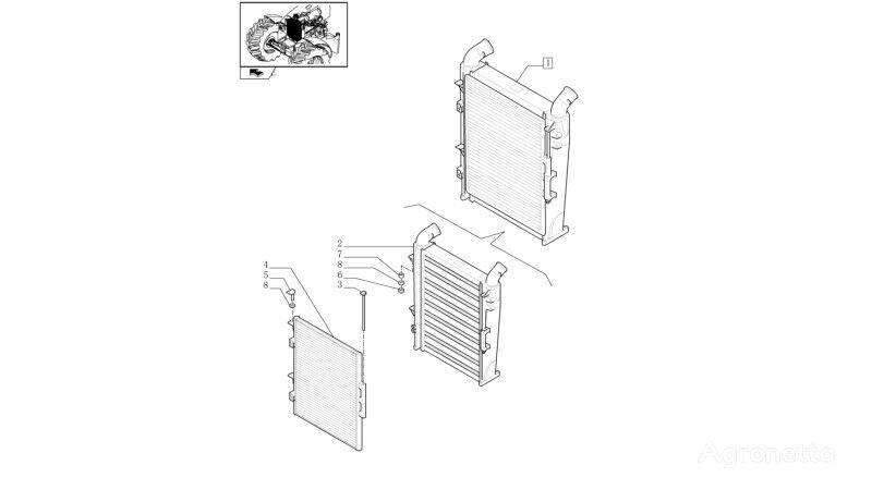 87610901 radiador de aire acondicionado para Modine T6090  tractor de ruedas