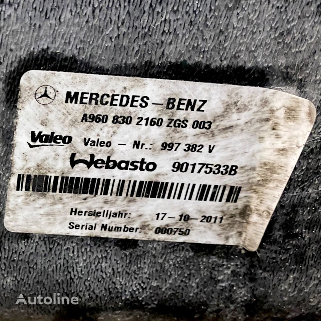 MERCEDES-BENZ,VALEO,WEBASTO Actros MP4 2551 (01.12-) 9017533B air conditioning condenser for Mercedes-Benz Actros MP4 Antos Arocs (2012-) truck tractor