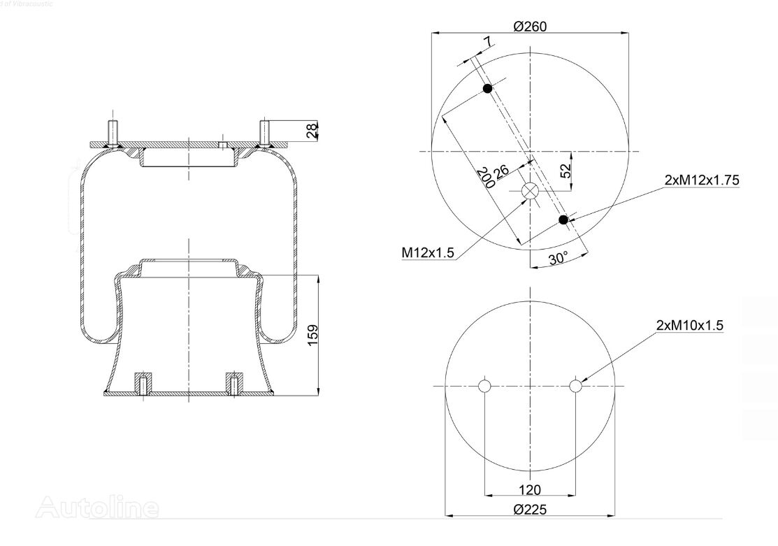 suspensão pneumática IVECO 2997828 RML para camião IVECO BUS