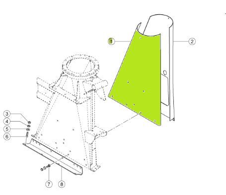 Claas 0000786603 auger for Claas Jaguar corn harvester - Agroline