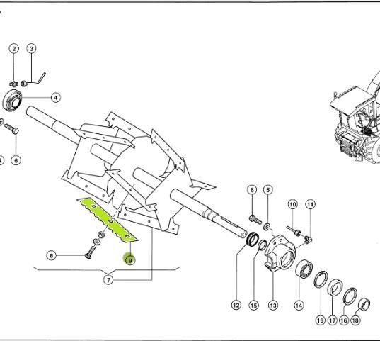 sem-fim Claas Jaguar para colhedora de milho