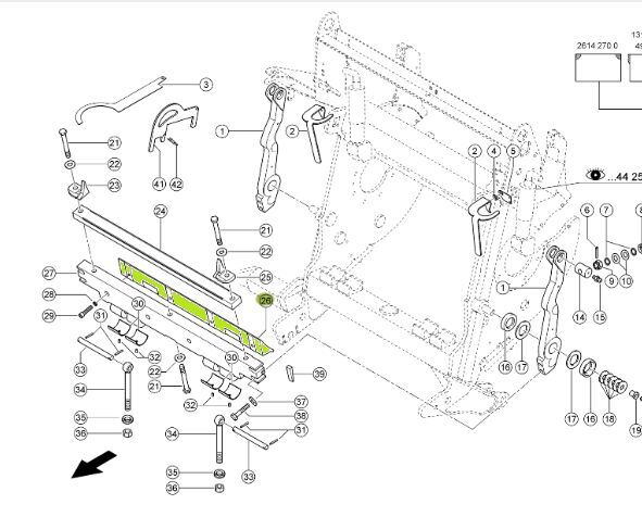 Claas Jaguar auger for corn harvester