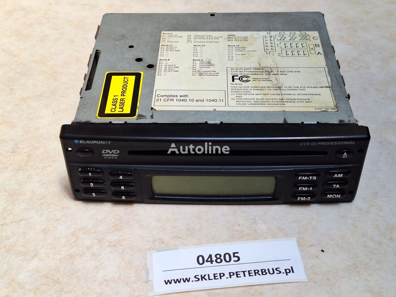 radio mobil Blaupunkt CVX 02 PROFESSIONAL, 7 607 276 016 untuk bus