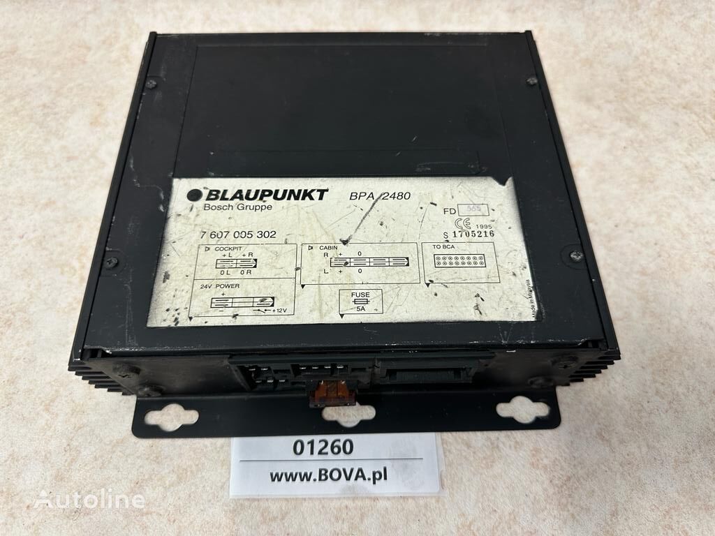 auto-rádio Wzmacniacz autobusowy BLAUPUNKT BPA 2480, nr 7 607 005 302 para autocarro