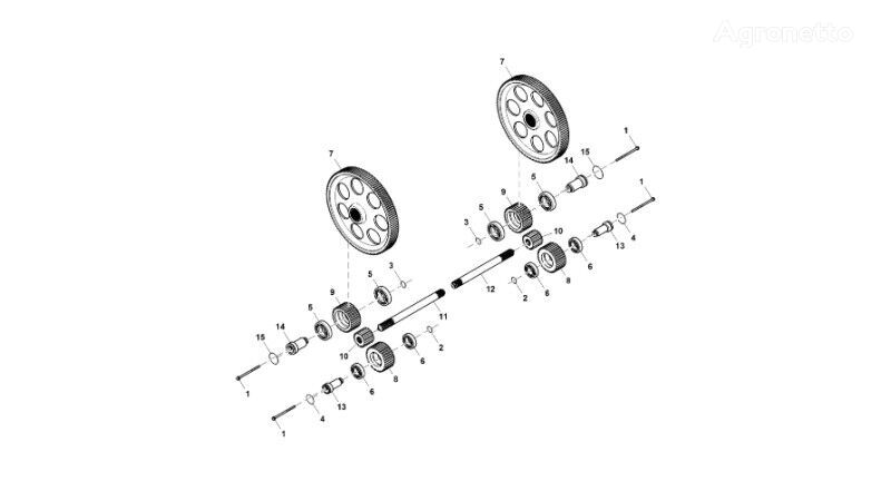 вісь R553490 до гусеничного трактора John Deere 9470RX