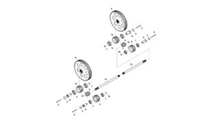 R565304 eje para John Deere 9470RX tractor de cadenas