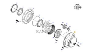 eixo F411301021430 para trator de rodas Fendt 414 Vario