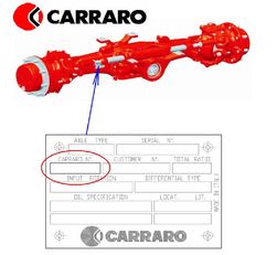 CNH CARRARO 140060 híd tengely Case 695SR kotró-rakodógép-hoz