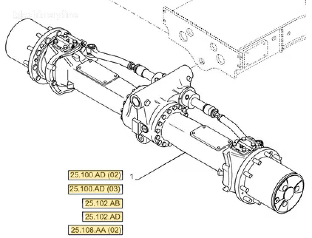 Case 47850498 47850498 axle for WX218 construction equipment