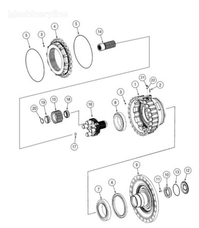 Case 84197514 84197514 Achse für 921E Baumaschinen