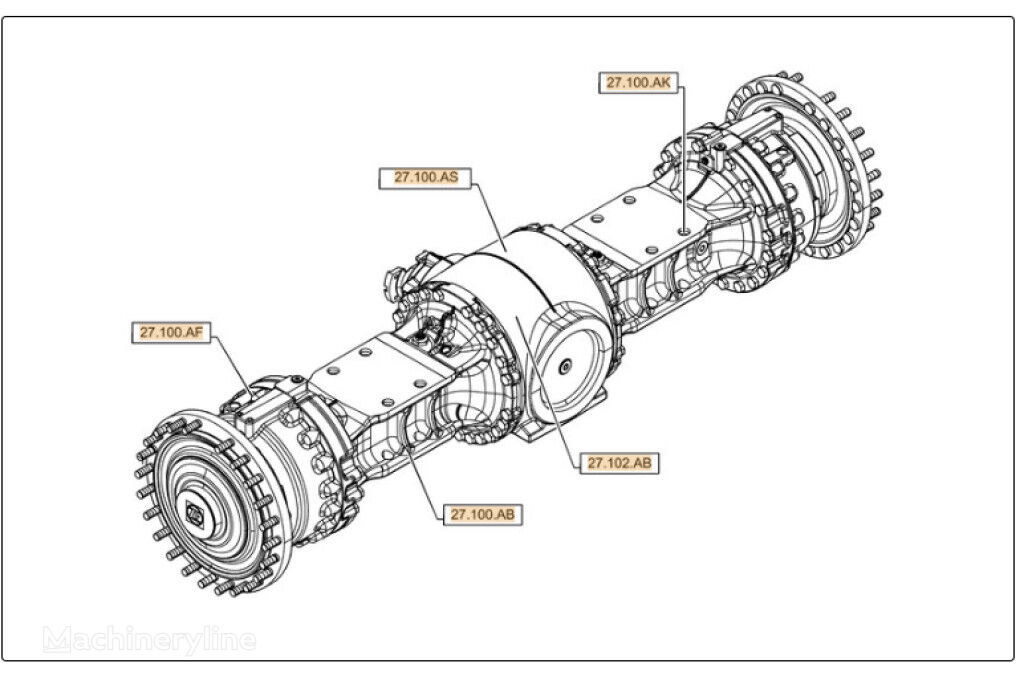 axă Case 84259022 84259022 pentru utilaje de constructii W270C