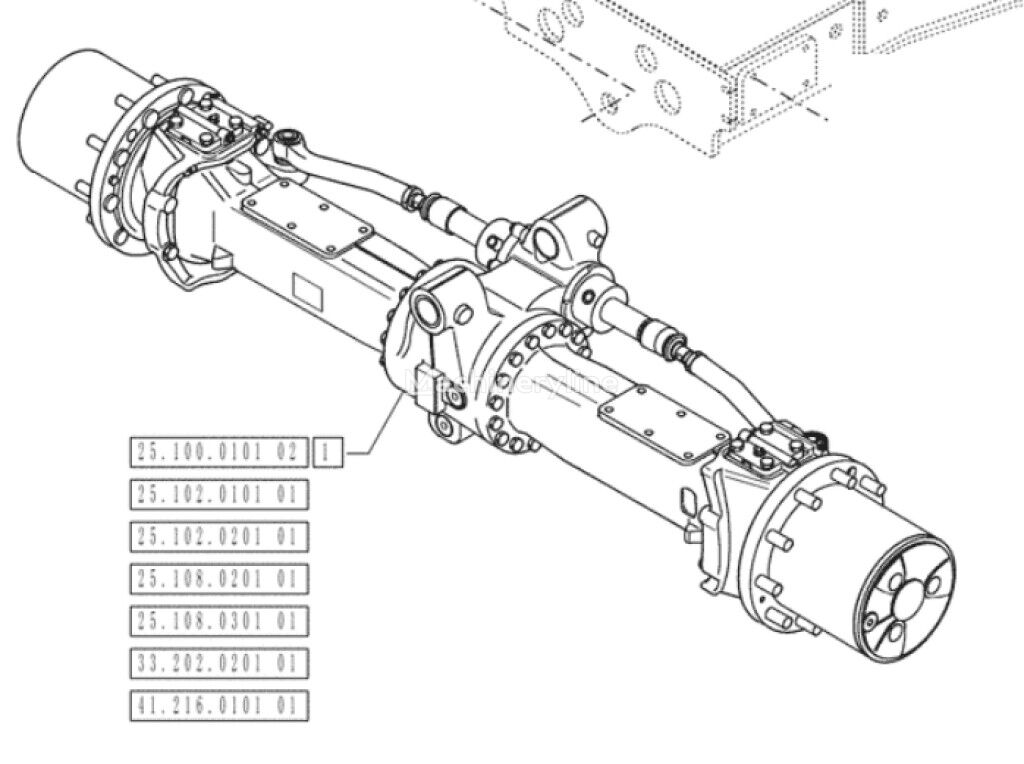 Case 84285791 84285791 axle for New Holland WE190B excavator - Machineryline