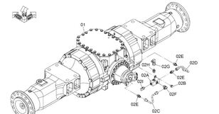 ось Hitachi YB60000911 для фронтального погрузчика ZW 180-5B ZW180-7 ZX180-6