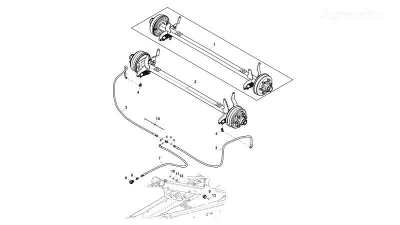 John Deere DC213733 eje para John Deere 960 empacadora