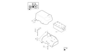 New Holland T6010 T6070 Podstawka akumulat 84131119 battery box for New Holland T6010 T6070 wheel tractor