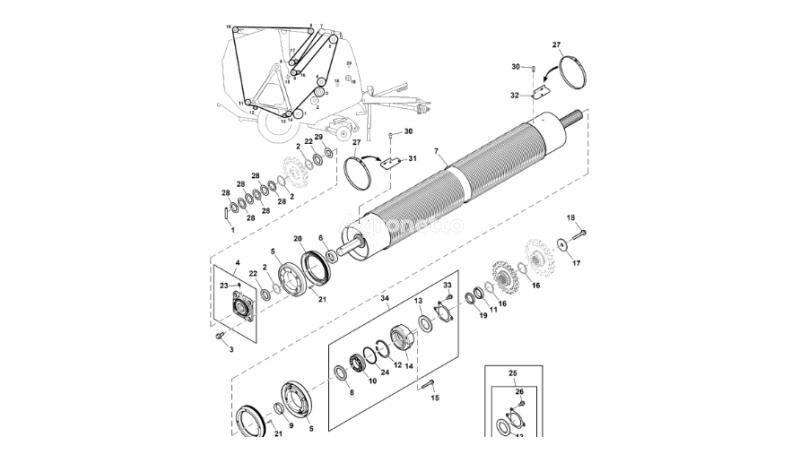 rulment DC221529 pentru presa baloti John Deere 960