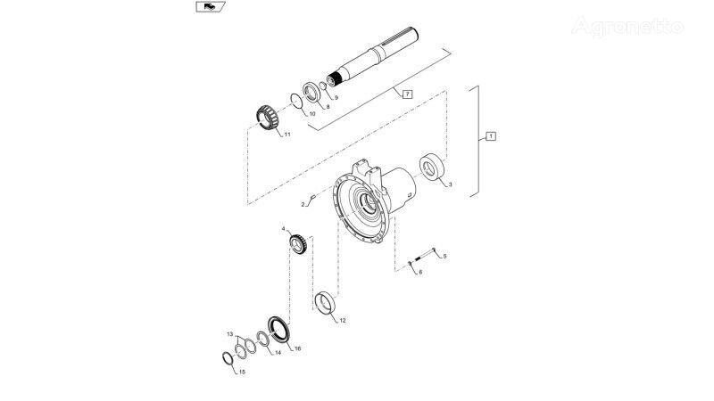 palier New Holland 84176682 pour tracteur à roues New Holland T6090